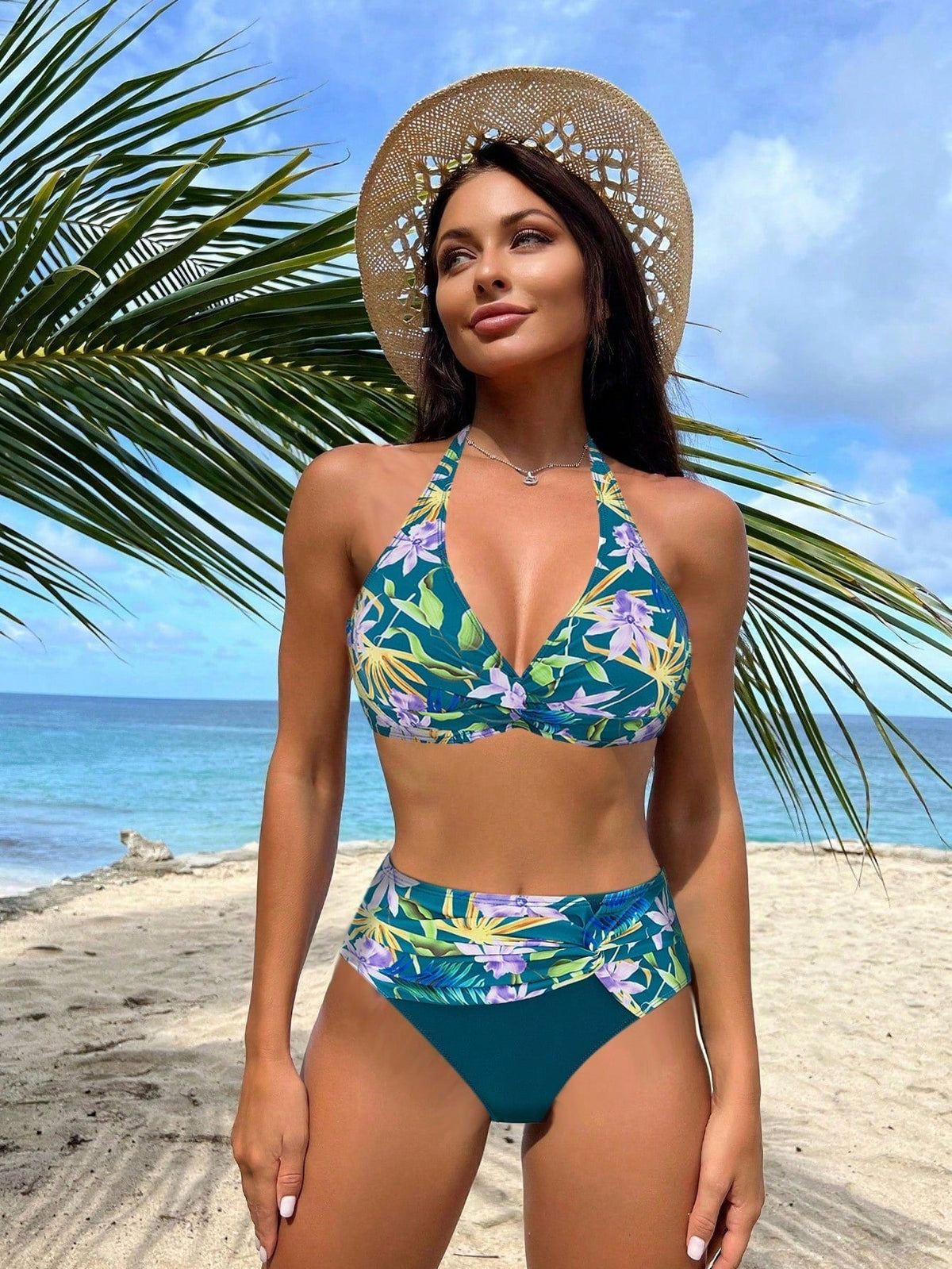 Biquíni Feminino Estampa Floral Tropical