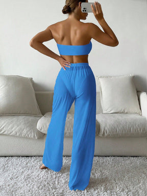 Conjunto Biquíni 3 Peças Estilo Bandeau com Fio U