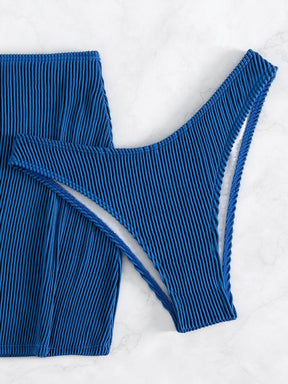 Conjunto de 3 Peças Sensual com Top e Saia Corte Alto