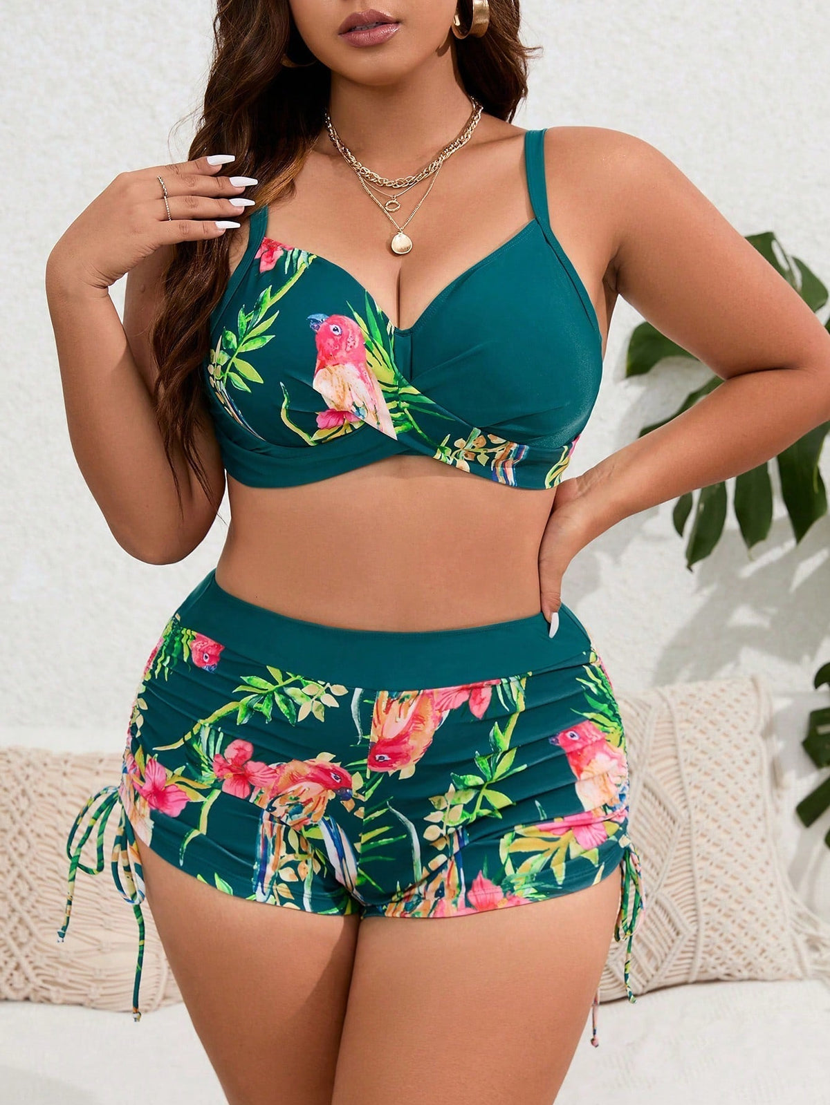 Biquíni Tropical Plus Size  - Elegância e Conforto Estampado