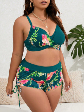 Biquíni Tropical Plus Size  - Elegância e Conforto Estampado