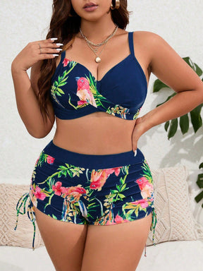 Biquíni Tropical Plus Size  - Elegância e Conforto Estampado